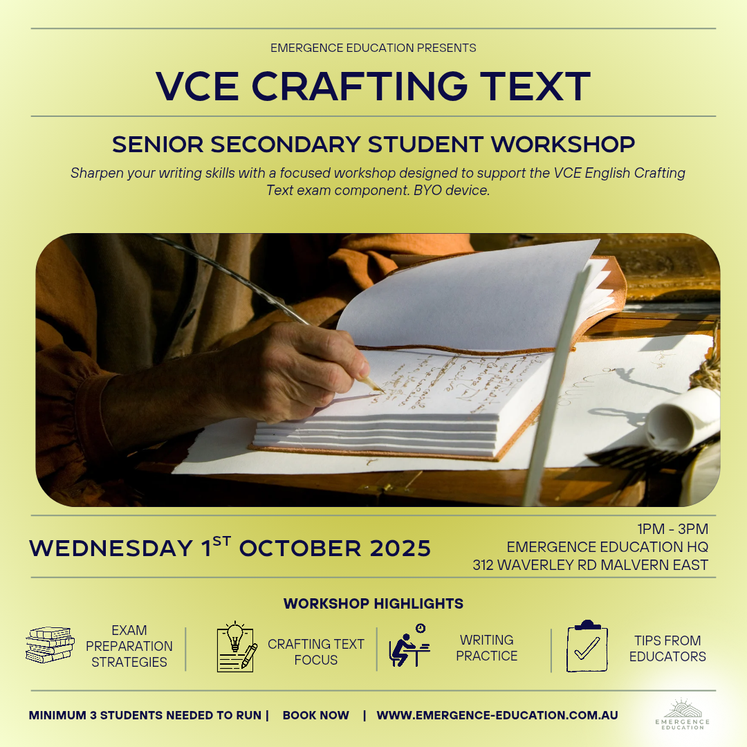 VCE Crafting Texts Workshop