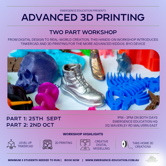 2 Part Advanced 3D Printing Workshop